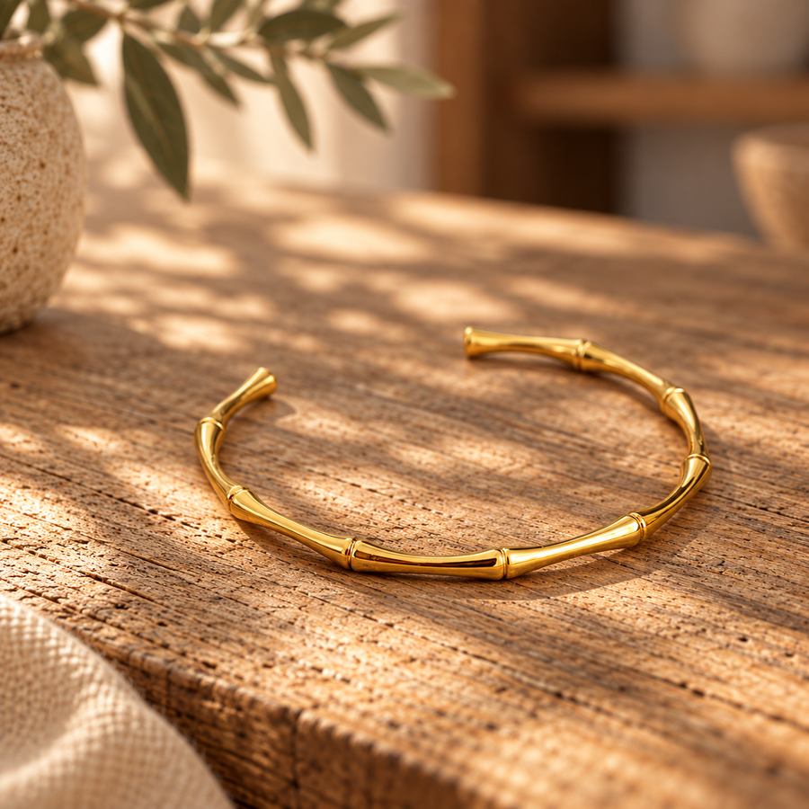Vintage Bamboo Cuff Bracelet
